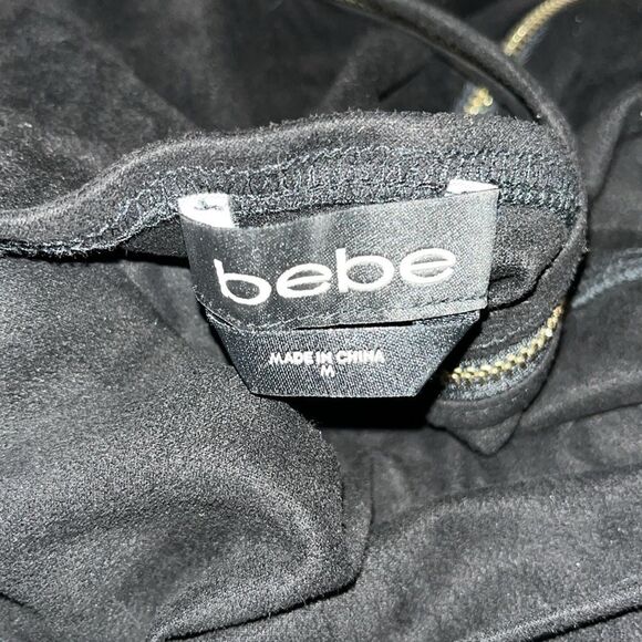 Bebe Elegant Black Choker One-Shoulder Dress Party Event Wedding Guest - Picture 11 of 11